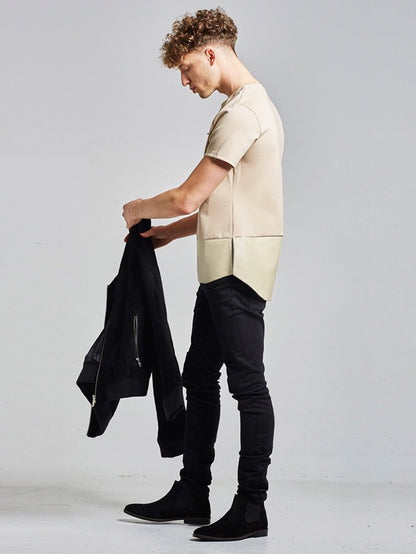 NU1 Patch Leather T Shirt