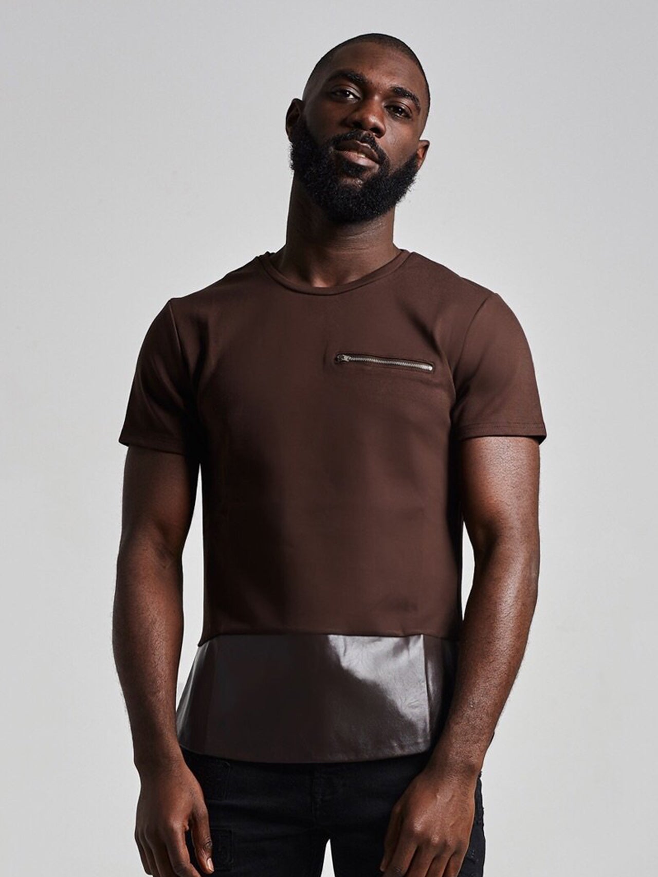 NU5 Patch Leather T Shirt